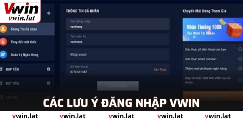 Các lưu ý đăng nhập VWIN cho mọi người ngày nay