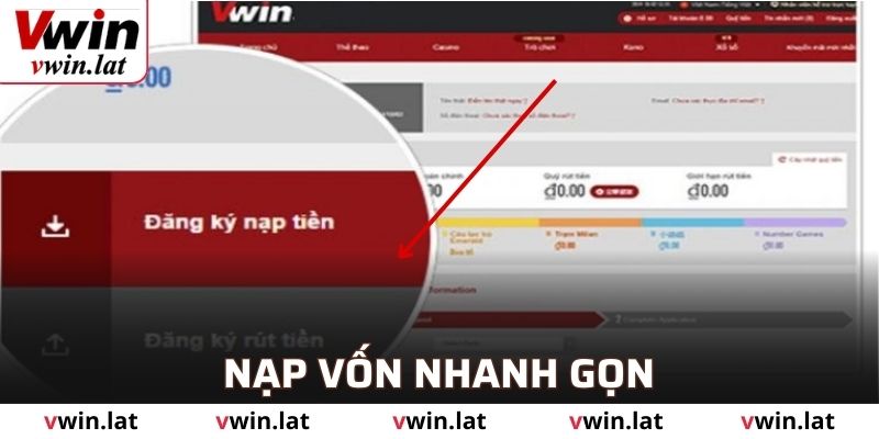 Nạp vốn nhanh gọn sau vài thao tác đơn giản